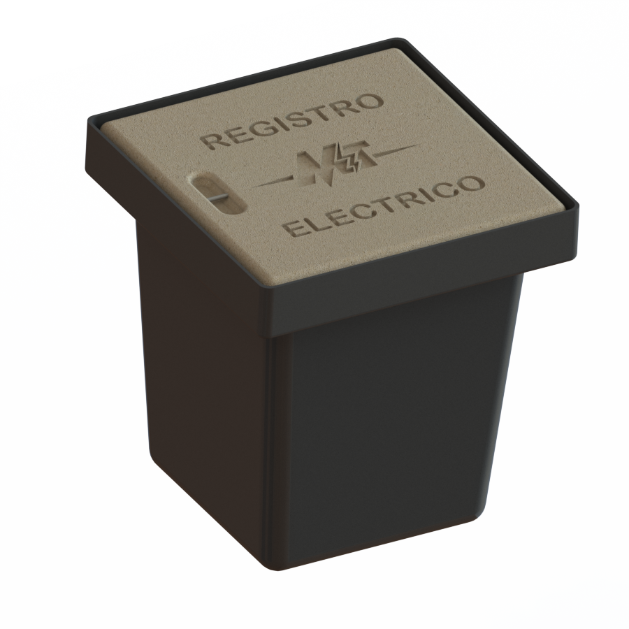 REGISTRO ALUMBRADO FIBRA DE VIDRIO 30 X 30 X 30 APILABLE MARCA PROFICO