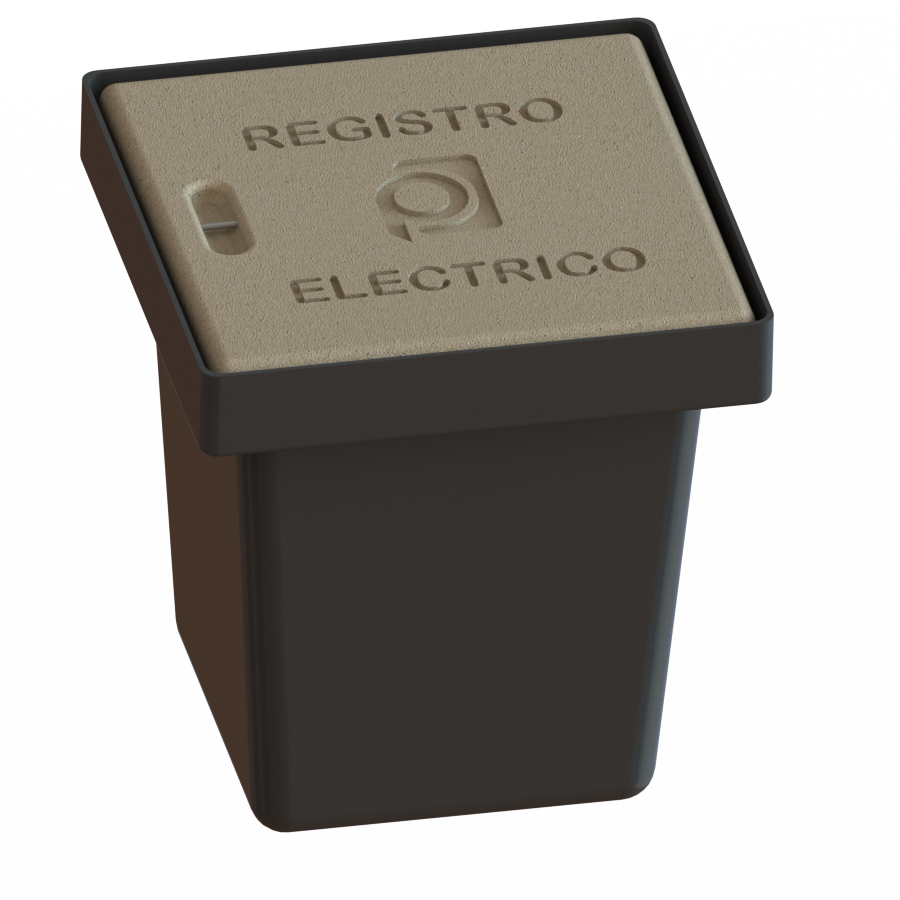 REGISTRO ALUMBRADO FIBRA DE VIDRIO 30 X 30 X 30 APILABLE MARCA PROFICO