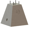 Base arbotante piramidal 40 x 80 x 80 cms anclas de 3/4